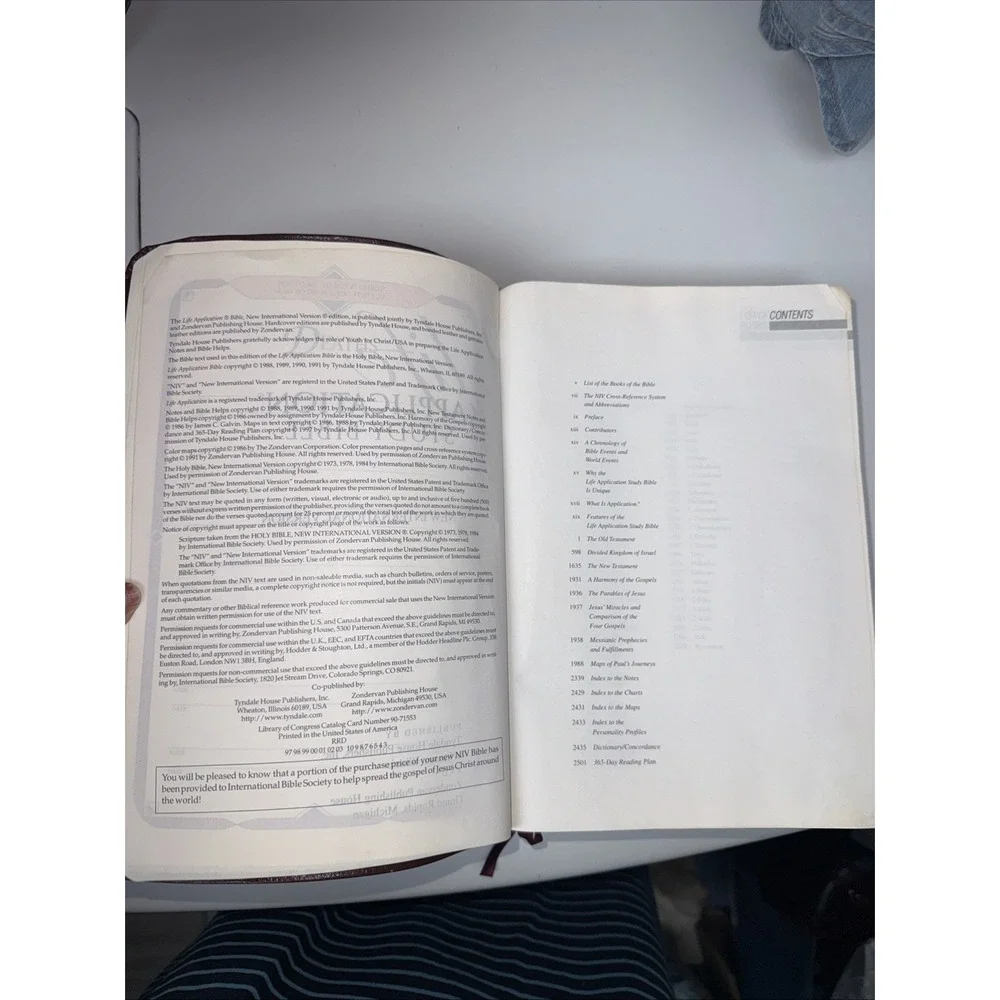 Life Application Study Bible New International Version Leather 1997 #761